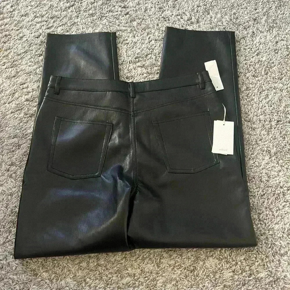 Wilfred Melina High Waisted Black Vegan Leather Pants Women’s Size 16 NWT - Picture 5 of 16